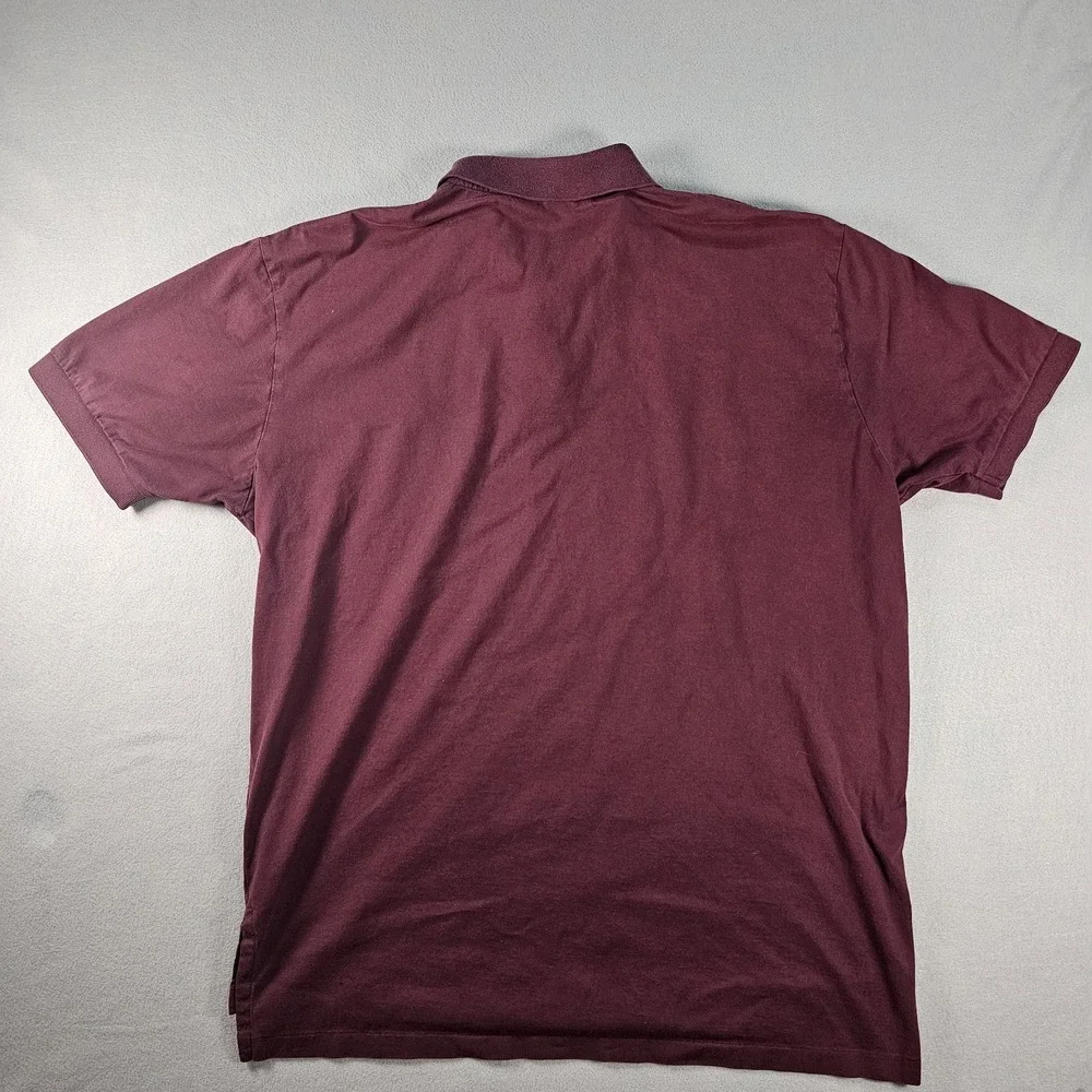 Polo Ralph Lauren Mens XL Burgundy Classic Fit Cotton Pony Logo Polo Shirt
